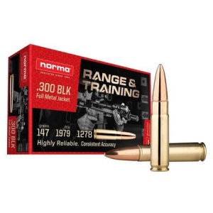 Norma 300 Blackout 147 gr FMJ Range and Training 20/Box