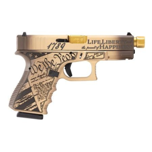 Glock Glock 19 GEN3 9mm Custom Pistol with US Constitution Custom Laser Engraving and 4.6 In