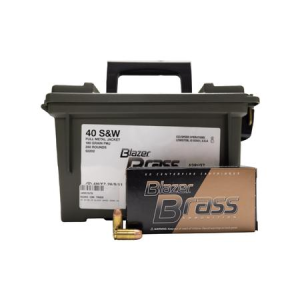 Cci CCI 40 SW 180 GR FMJ Blazer Brass Police Trade Ammo 250 Rounds in Ammo Can