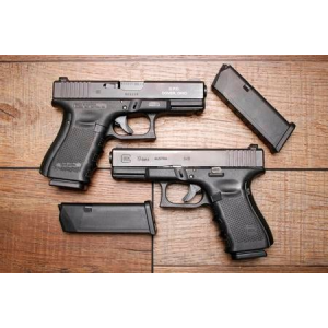 Glock Glock 19 Gen 4 9mm Police Trade-In Pistols with Dover PD Department Stamps (Good Condition)