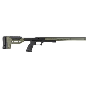 Mdt Oryx Chassis OD Green/Black Aluminum, Adj. Cheekrest, M-LOK Forend, AR-Style Grip, Barricade Stop, Polymer Mag Compatibl