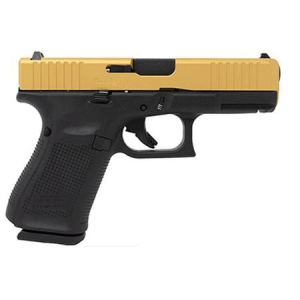 Glock Glock 19 GEN5 9mm Pistol with Gold Slide and Black Frame