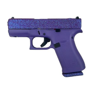 Glock Glock 43X MOS 9mm Optic Ready Pistol with Purple Glitter Slide and Purple Frame