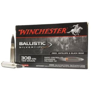 Winchester Winchester 308 Win 168 gr Polymer Tip Ballistic Silvertip Police Trade 20/Box (Law Enforcement/Military Only)