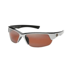Strike King S11 Semi Rimless with White/Black Two Tone Frame and Brown Lenses