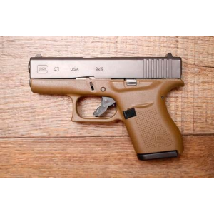 Glock Glock 43 9mm Police Trade-In Pistol with FDE Grip Frame