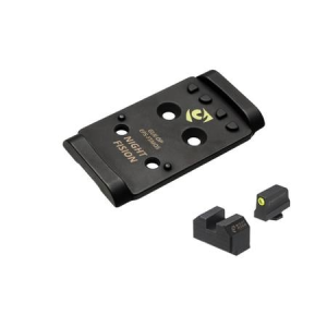Night Fision Night Fision Optic Plate Tritium Yellow Front Sight Combo: EPS to Glock Full Size MOS