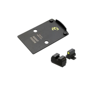 Night Fision Night Fision Optic Plate Tritium Yellow Front Sight Combo: RMR/507C to Glock Full Size MOS