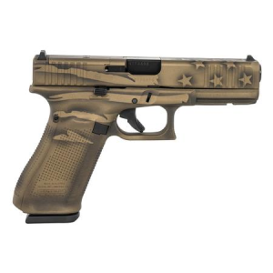 Glock G22 Gen5 MOS 40 S&W Pistol with Coyote Battle Worn Flag Cerakote Finish