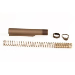 Lbe Unlimited AR15 Milspec Buffer Tube Kit, Woodland Brown