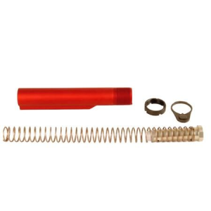 Lbe Unlimited AR15 Milspec Buffer Tube Kit, Red