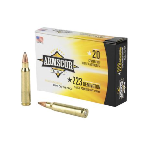 Armscor 223 Rem 55 gr Pointed Soft Point 20/Box
