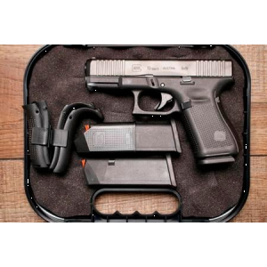 Glock Glock 19 Gen 5 9mm Police Trade-In Pistol with Front Serrations, Three Mags and Original Box