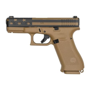 Glock Glock 19x 9mm Full-Size FDE 17-Round Pistol with USA Flag Cerakote Slide