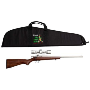 Keystone Crickett 22lr Single Shot Rifle with Walnut Stock 4x32 Scope and Soft Case