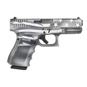 Glock Glock 23 GEN4 40SW Pistol with Battleship Gray Battle Worn Flag Finish (Made in USA)