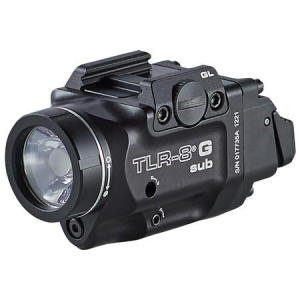 Streamlight TRL-8 G Sub Gun Light with Green Laser Black Anodized 500 Lumens White LED Glock 43X MOS/48 MOS/43X/48 with Rail