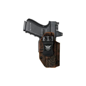 We The People Springfield Hellcat Pro IWB Holster Red Dot Optic Cut Orange Topographic Map