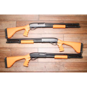 Remington 870 Police Magnum 12GA Police Trade-In Shotgun with Synthetic Orange Furniture18 Inch Barrel and Extended Mag Tube