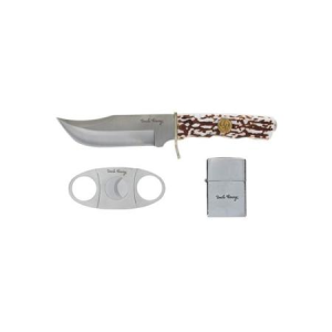 Smith & Wesson/Battenfeld Fixed Blade Knife & Cigar Cutter/Lighter 3-Piece Combo