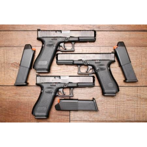 Glock Glock 17 M.O.S. Gen 5 9mm Optic Ready Police Trade-In Pistols with Night Sights and Front Slide Serrations - $549.99 at Sportsmans Outdoor Superstore