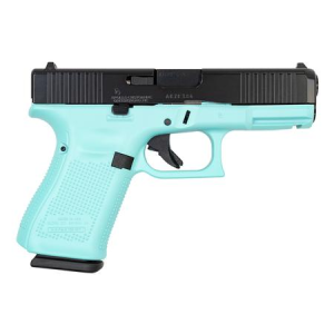 Glock Glock 19 GEN5 9mm 15-Round Pistol with Robins Egg Blue Frame and Black Slide