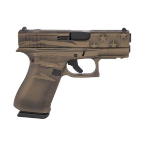 Glock Glock 43X MOS 9mm Pistol with Coyote Battle Worn Flag Cerakote Finish