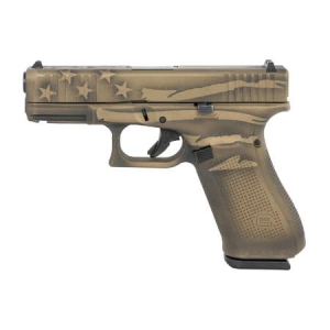Glock Glock 45 9mm Pistol with Coyote Battle Worn Flag Cerakote Finish