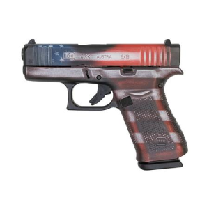 Glock Glock 43x 9mm Pistol with Battleworn USA Cerakote Flag Finish
