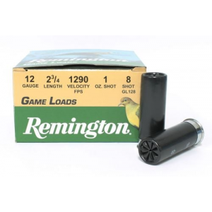 ington Game Loads 12 Gauge 2.75 1oz # 8 25rd Box Ammo