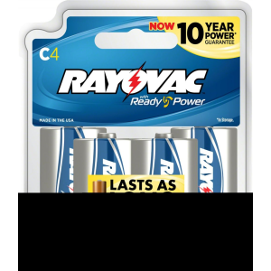 RAY-O-VAC ALKALINE BATTERY C 4PK - Rayovac