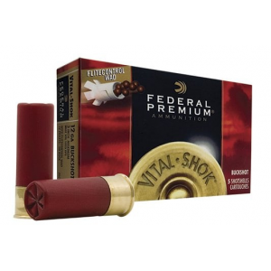 eral Premium Vital-Shok Buckshot 12 Gauge 2-3/4 00-buck 9 Pellet 5 Round Box Ammo