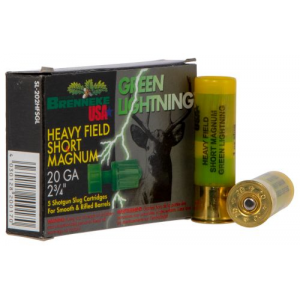 nneke Green Lightning 20 Gauge 2.75 Slug 1 Oz 5 Bx/ 50 Cs Ammo