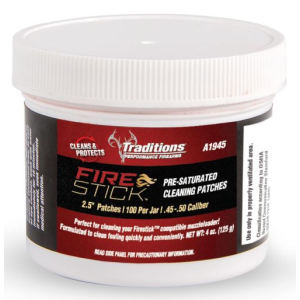 TRADITIONS MUZZLELOADING FIRESTICK SATURATED CLEANING PATCHES - Traditions Firearms