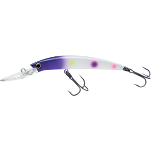 Yo-Zuri Crystal Minnow Deep Diver Walleye Hard Bait Lure, Purple Wonderbread, 3 1/2" - Yo-Zuri