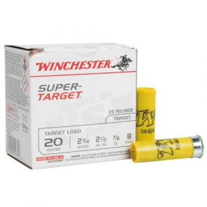 chester Super Target Heavy 20 Gauge 2.75 7/8 Oz #8 Shot 25rd Box Ammo