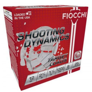 cchi Shooting Dynamics Target 12ga 2-3/4 1 1/8 Oz. 1200 FPS 25rd Box #8 250rd Case Ammo