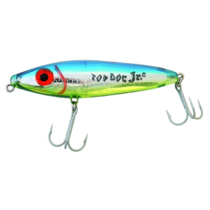 Mirrolure Top Dog Jr. Hard Bait Lure, Chartreuse/Blue - Mirrolure