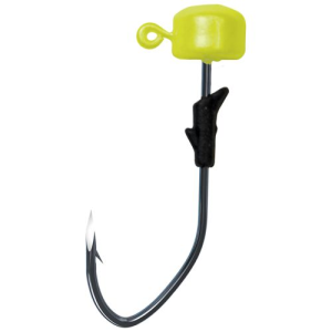 Eagle Claw Trokar Weedless Tungsten Pro-V Finesse Jig 1/10oz, 2pk, Chartreuse - Eagle Claw