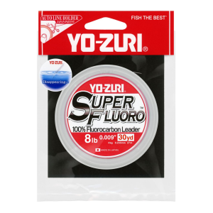 Yo-Zuri SuperFluro Fishing Line, Disappearing Clear, 8lb Break Strength, 30 Yards - Yo-Zuri