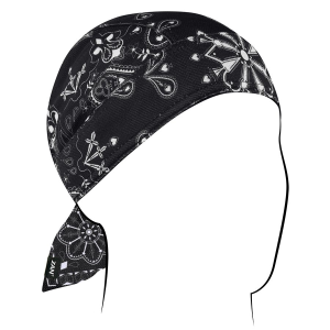ZANheadgear Flydanna Polyester Micromesh Black Paisley - Zan Headgear