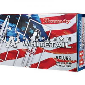 Hornady American Whitetail Shotgun Ammo 12 ga. 2.75 in. 1 oz. Rifled Slug 5 Per Box - Hornady