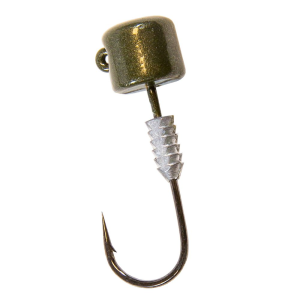 Z-man Nedlockz Jighead Freshwater, 1/10 oz, #1 Hook Size, Green Pumpkin, Package of 5 - Z-Man