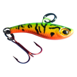 Kenders T19-10 T-Rip Tungsten Mini Vibe Lure Firetiger 3/4" - #14 Treble Hook - Kenders