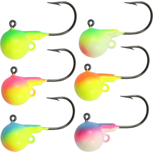 Northland Sting'n Fire-Ball Jig 3/8 Oz, #2/0 Hk Assorted 6/Cd - Northland Fishing Tackle