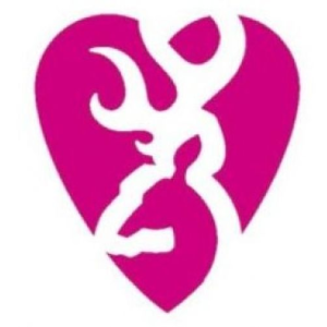 BRN DECAL HEARTBREAKER 5" PINK - Browning