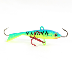 Clam Tikka Mino - 1/16 Oz Size 16 - Glow Parrot Jig - Clam