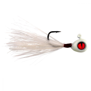Northland Tungsten Crappie King Fly 1/8 Oz, #6 Hk Super-Glo White 2/Cd - Northland Fishing Tackle