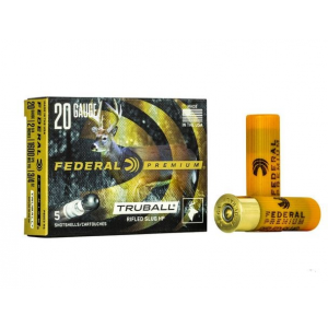 eral Premium Vital-Shok TruBall Lead Rifled Slug 20 Gauge 2-3/4 5 Round Box Ammo