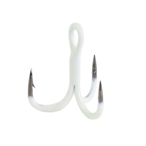 Clam Gaff Vinyl Treble, Size 10, Glow White, 6 pack - Clam